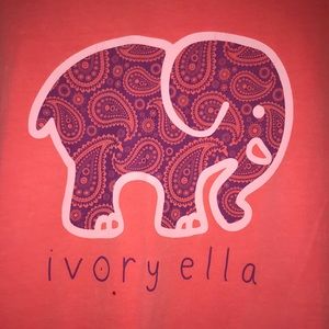 Ivory Ella Long Sleeve Coral Tee